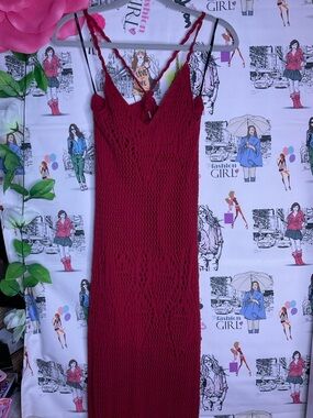 Forever 21 Red Crochet Sleeveless Top